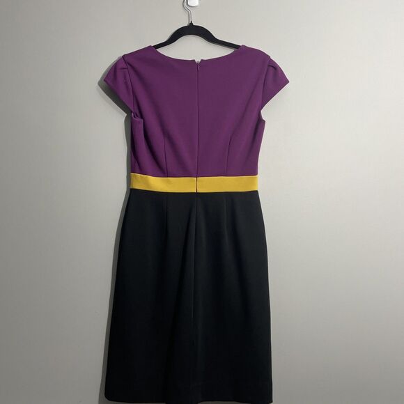 Tahari A.S. Levine Womens Dress Color Block Design Office to Evening Size 4 - Picture 7 of 9